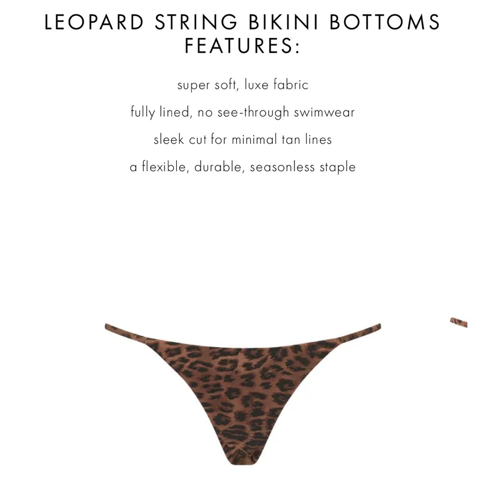 ARK SWIMWEAR Leopard String Bottoms